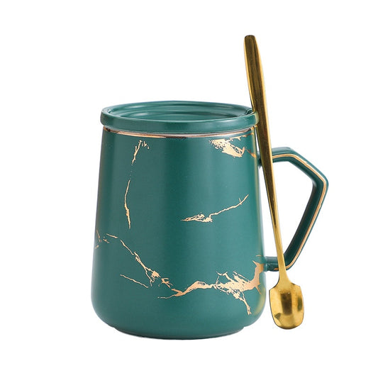 Tazza ceramica con bordo oro