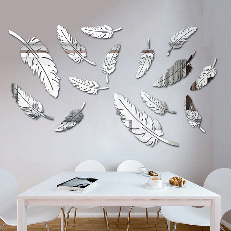 Specchio murale piume 3D