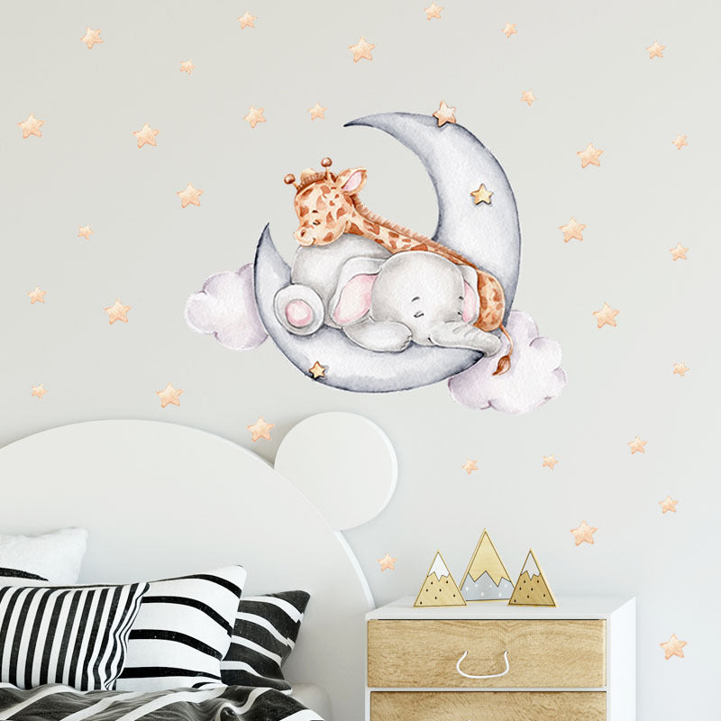 Sticker elefante giraffa