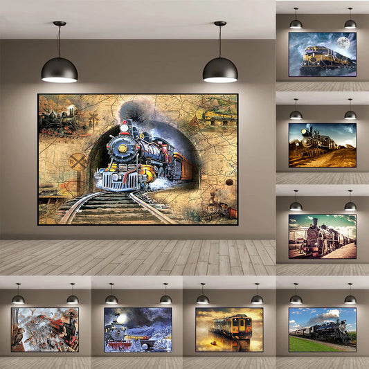 Quadro su tela Locomotive e treni storici