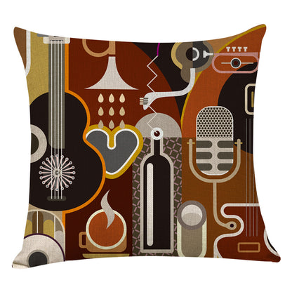 Federa cotone-lino astratta