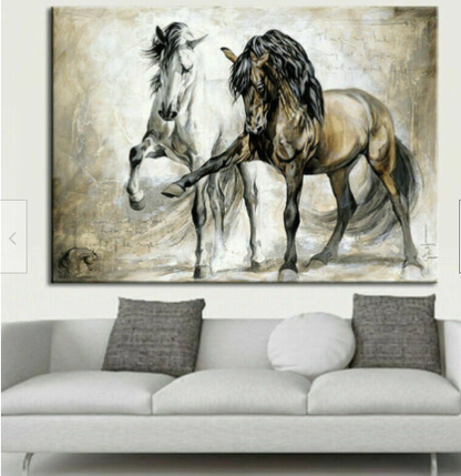 Quadro cavallo astratto