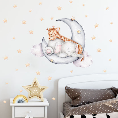 Sticker elefante giraffa