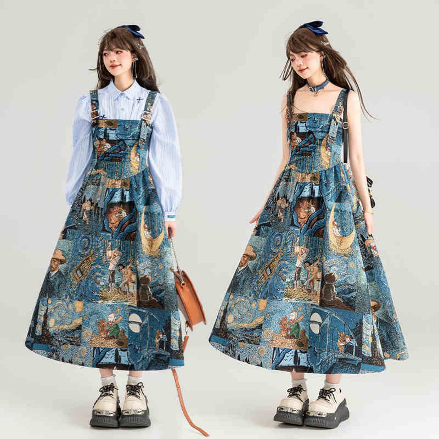Vestito jacquard stampa