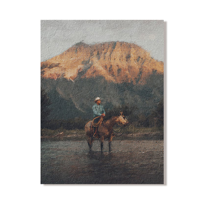 Stampa Cowboy Vintage