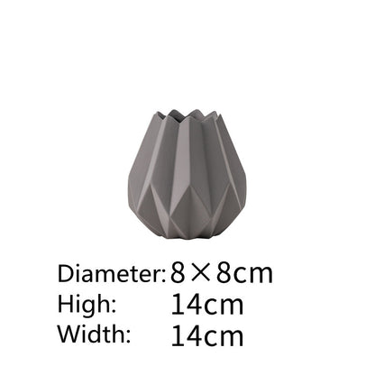Vaso ceramica origami