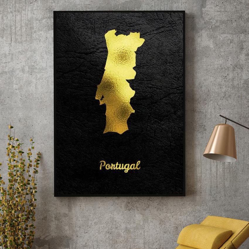 Quadro Mappa Portogallo