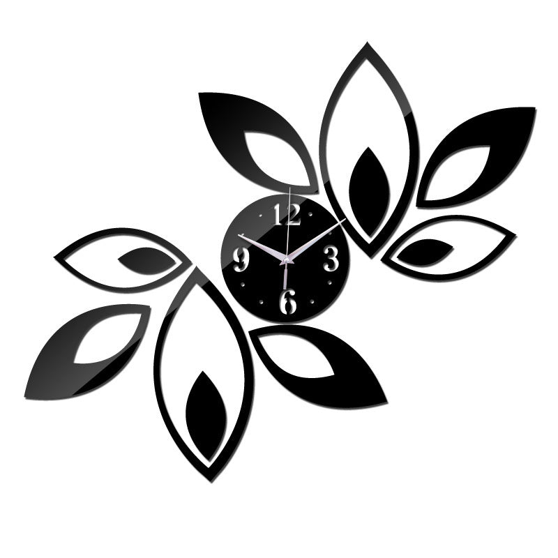 Orologio da parete Foglie fiore metallo
