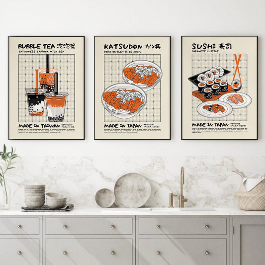 Quadro su tela Piatti asiatici