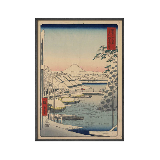 Quadro su tela Paesaggio lacustre giapponese