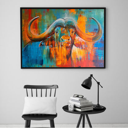 Quadro bufalo colorato
