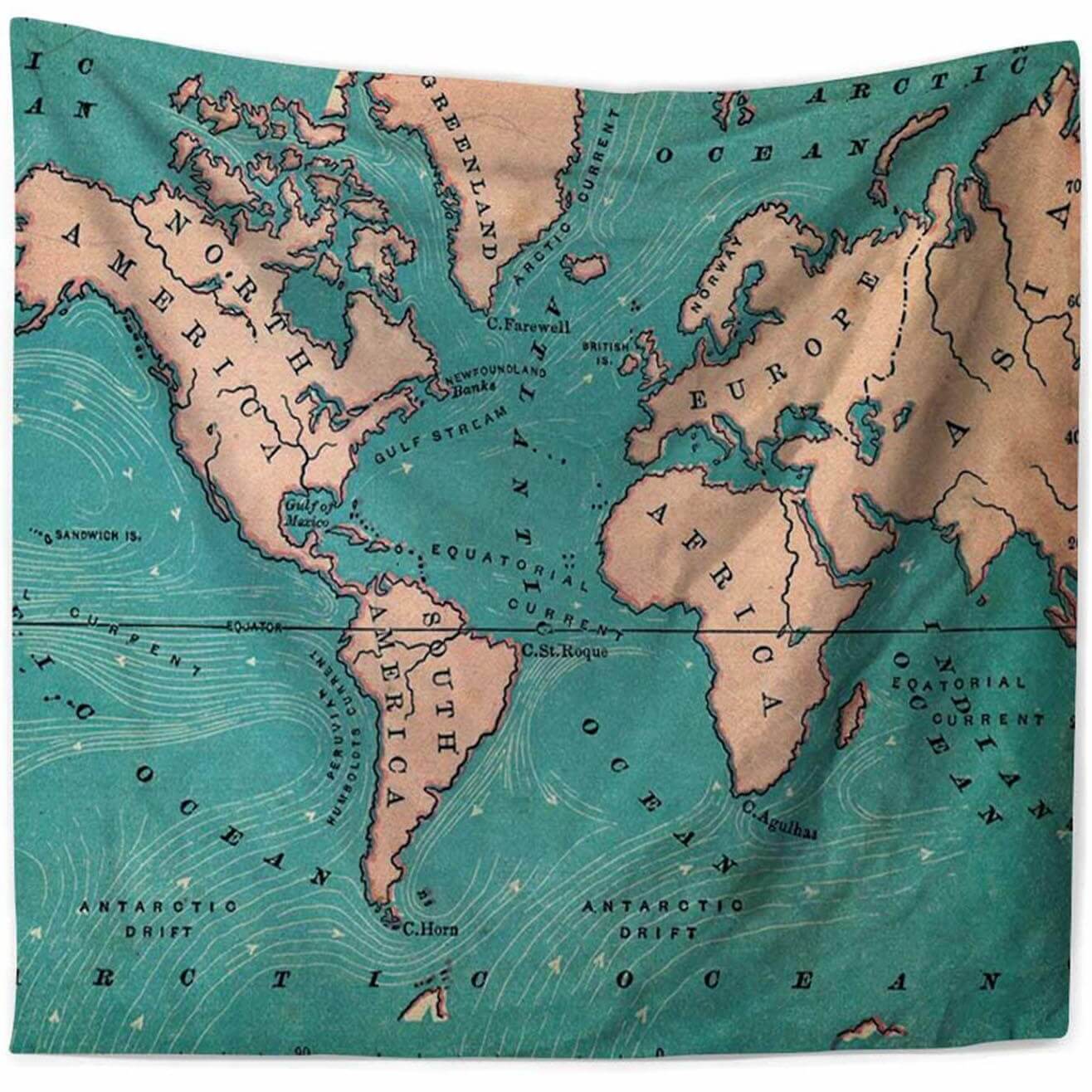 Tappezzeria mappa oceanica