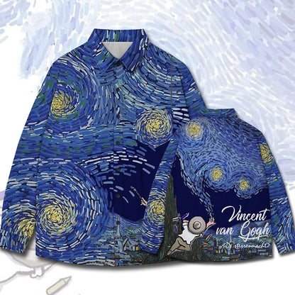 Camicia stampa totale dipinto