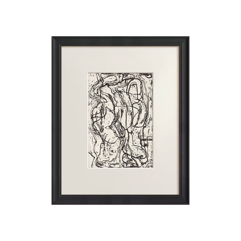 Quadro con linee bianche e nere