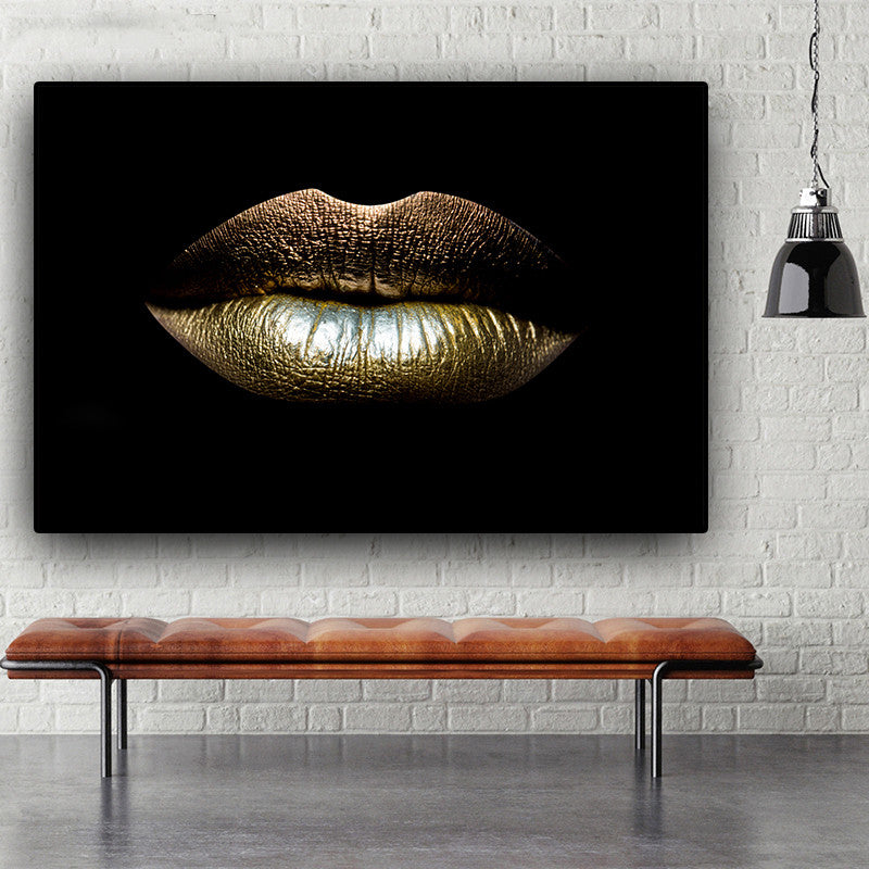 Quadro Labbra Dorate