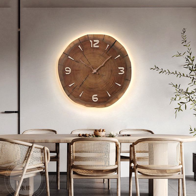 Orologio LED Legno