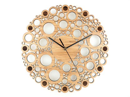 Orologio da parete Legno cerchi forati