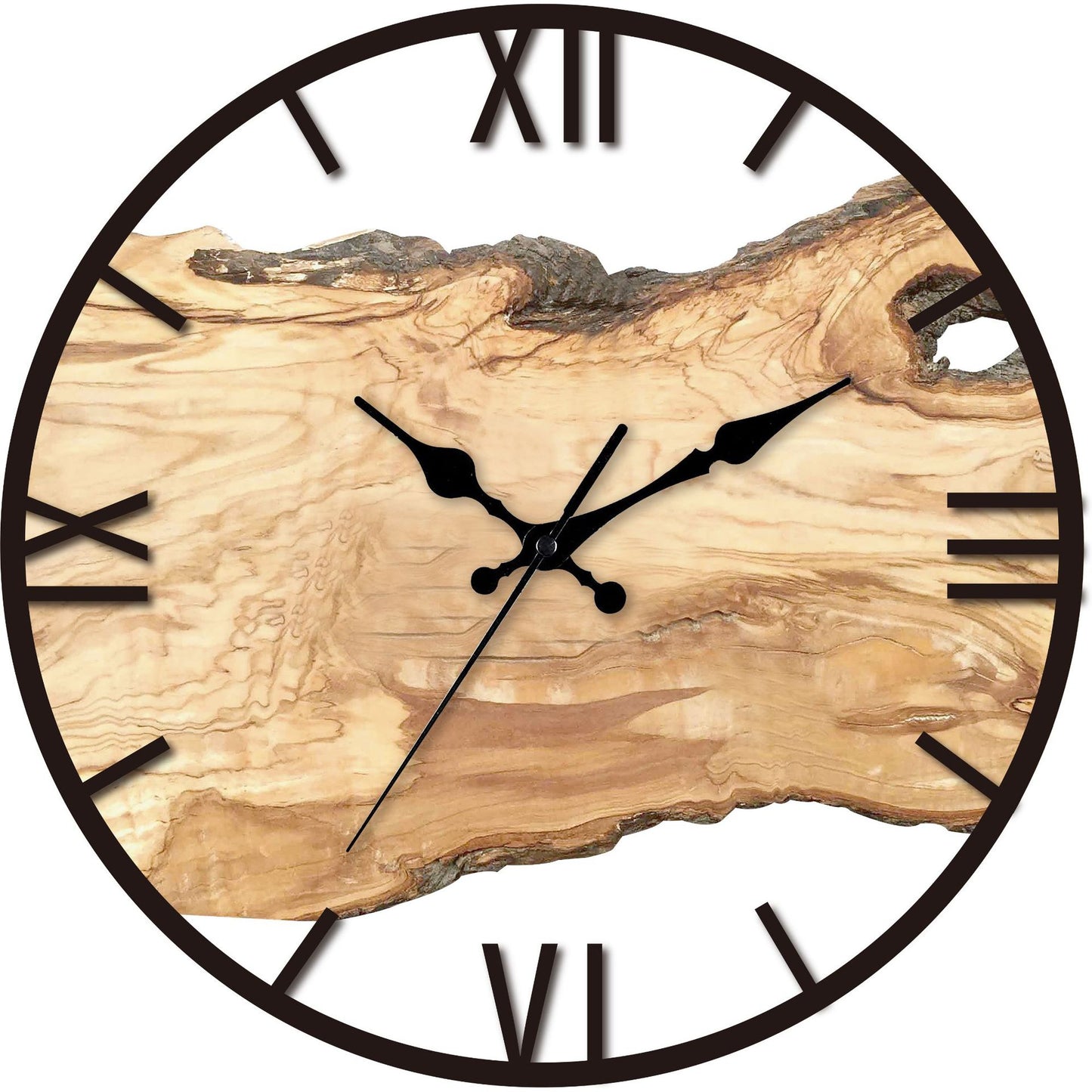 Orologio da parete Texture legno naturale