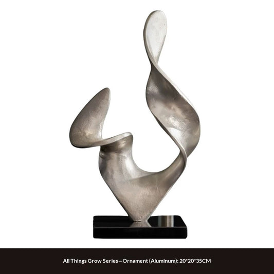 Scultura forme intrecciate bianche