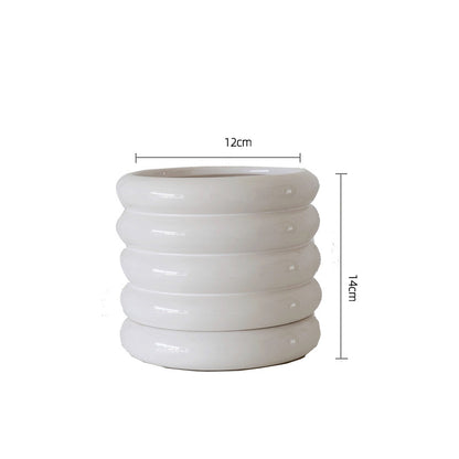 Vaso Ceramica Argentato