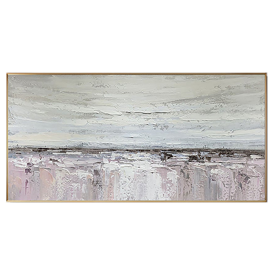 Quadro astratto grigio azzurro