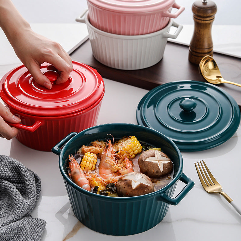 Insalatiera ceramica con coperchio
