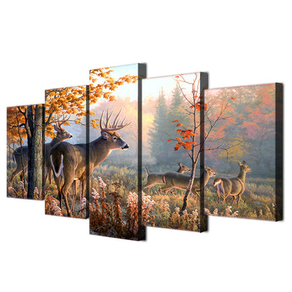 Quadro modulare cervo foresta