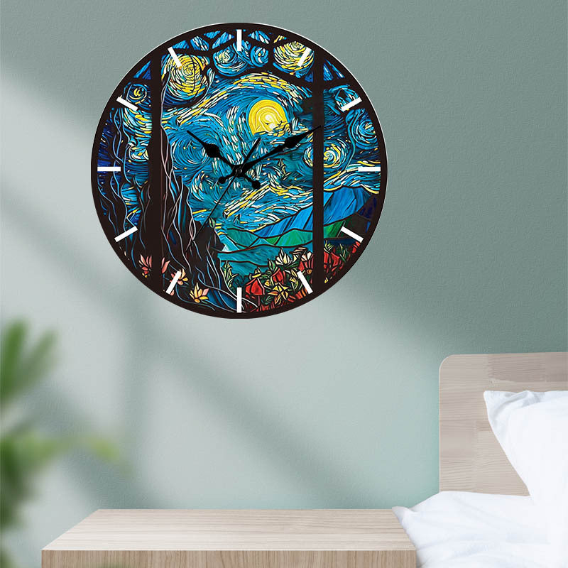 Orologio da parete Texture legno naturale