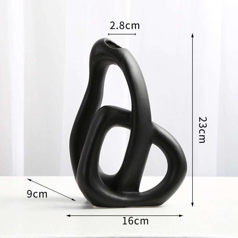 Vaso ceramica a cuore nordico