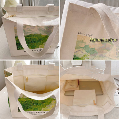 Borsa tela stampa pittura