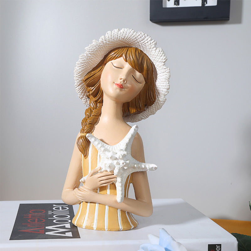 Figura Ragazza con Bouquet