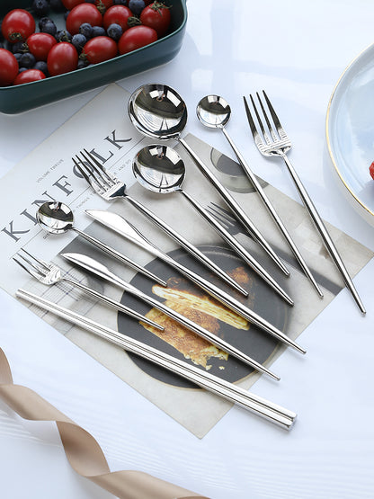 Set posate acciaio inox