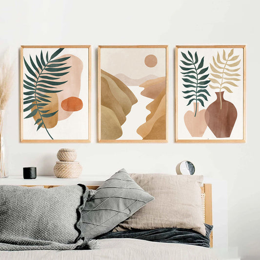 Quadro su tela Palma, monstera, dune