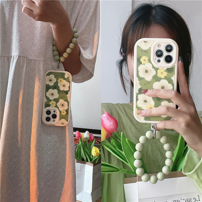 Custodia Telefono Fiori Verdi