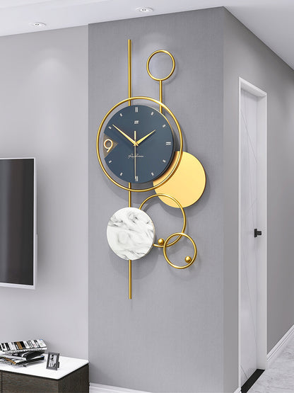 Orologio da parete Sfere geometriche oro