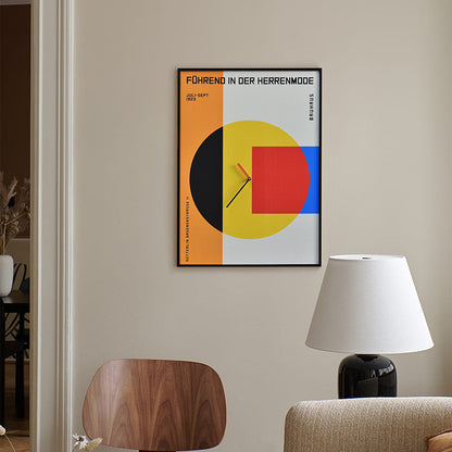 Orologio da parete Bauhaus geometrico