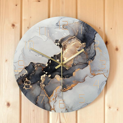Orologio da parete Marmo nero oro