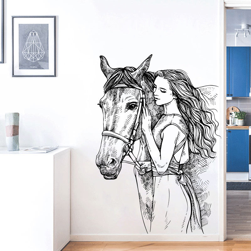 Adesivo famiglia cavallo