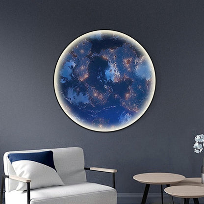 Quadro decorativo rotondo con LED