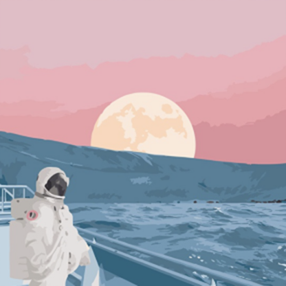 Stampa Paesaggio Spaziale