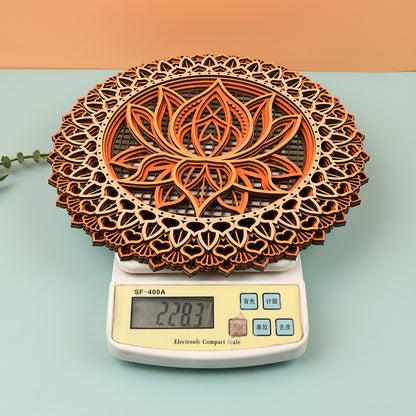 Ciondolo Legno Mandala Loto