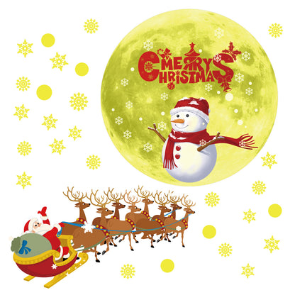 Adesivo luna fiocchi neve
