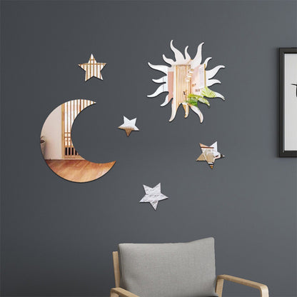 Adesivo stella e luna 3D