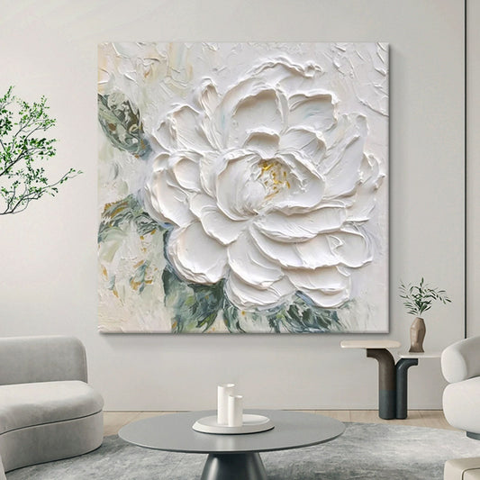 Quadro su tela Peonia bianca