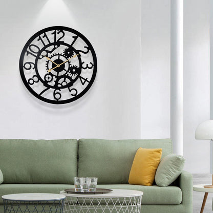 Orologio da parete Ingranaggi visibili industriale