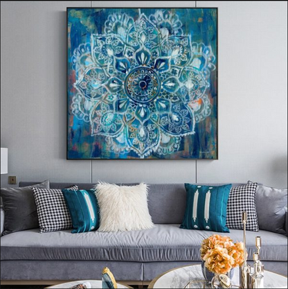 Quadro fiori astratto retrò
