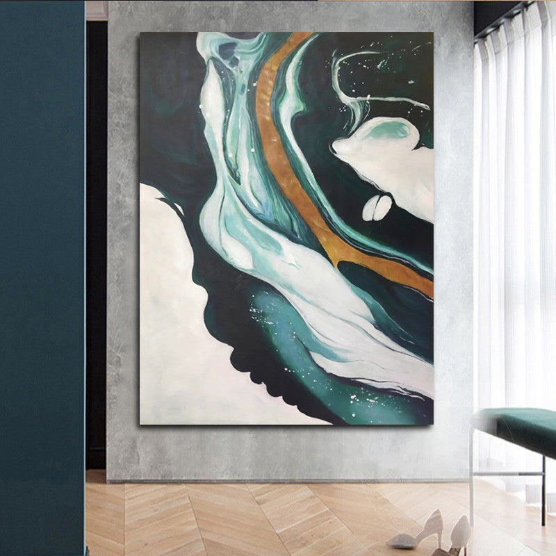 Quadro marmo verde e oro