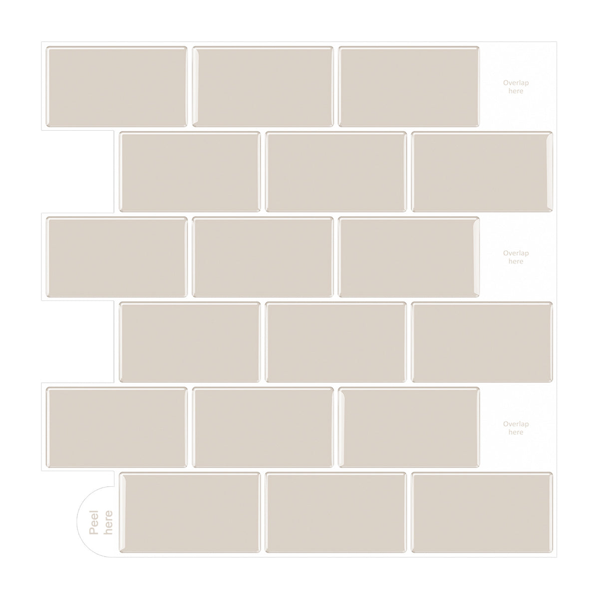 Adesivo murale Mattoni grigio azzurro