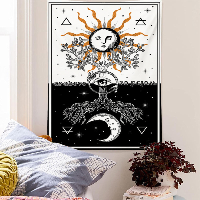 Panno decorativo sole-luna