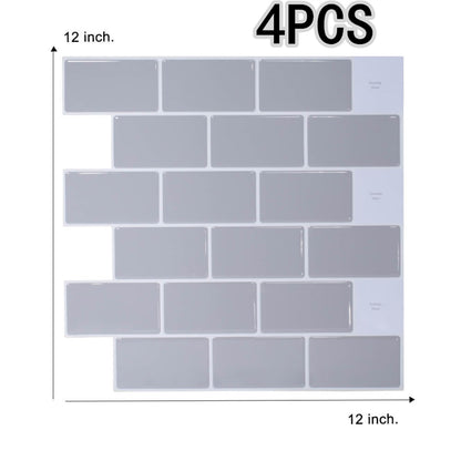 Adesivo murale Mattoni grigio azzurro